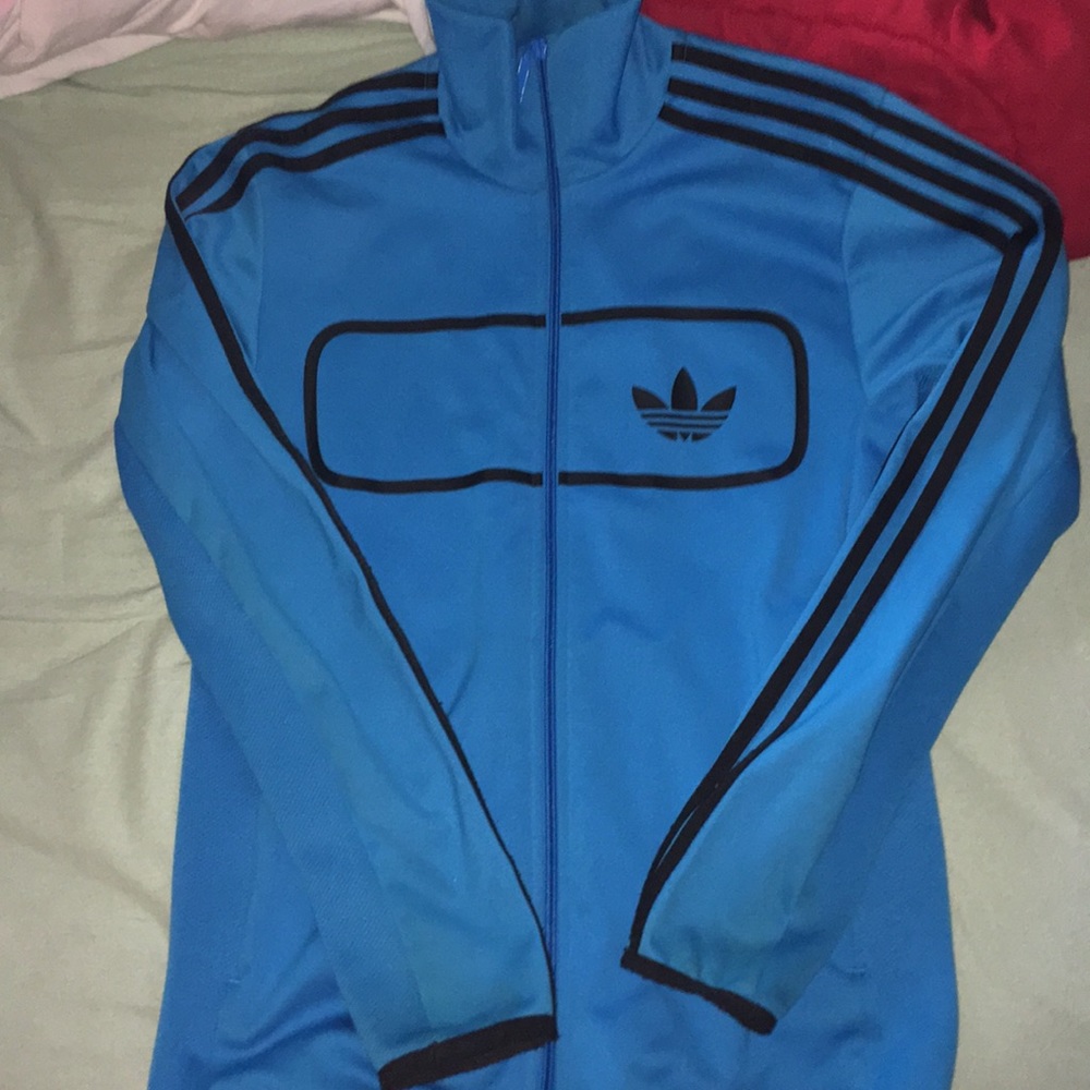Adidas Neon Blue unisex Track jacket size small